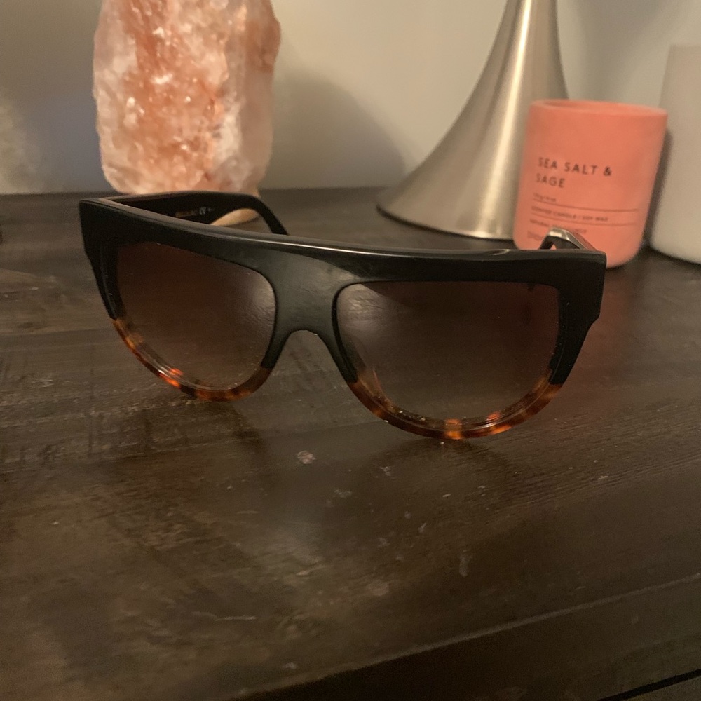 CELINE 58MM Flat-Top Round Shield Sunglasses